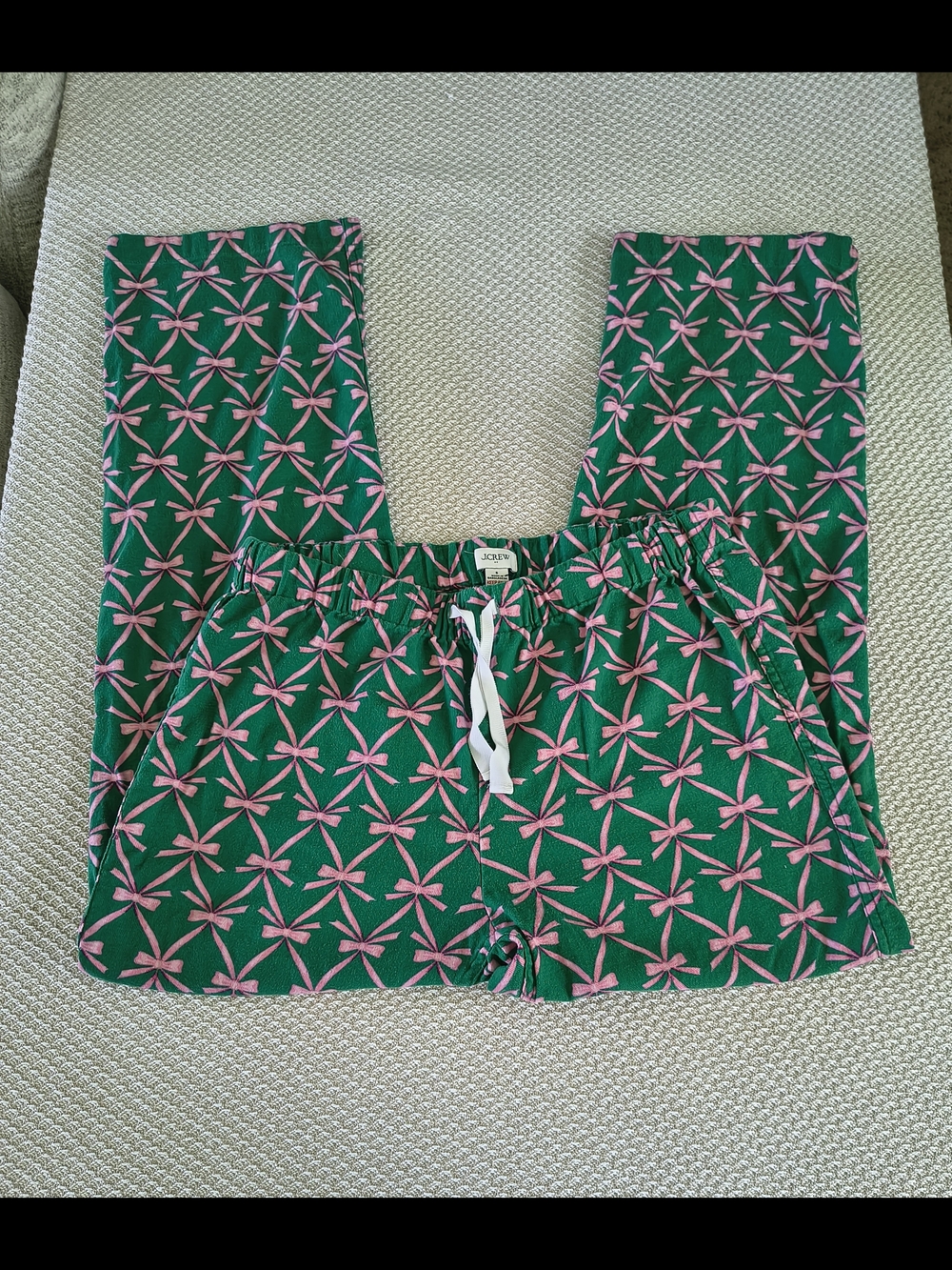J. Crew Green and Pink Printed Pajama Pants - Picture 2 of 10